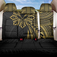 Hawaii And Philippines Back Car Seat Cover Kanaka Maoli With Tribal Sun Together Gold LT05 One Size Gold - Polynesian Pride