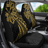 Hawaii And Philippines Car Seat Cover Kanaka Maoli With Tribal Sun Together Gold LT05 - Polynesian Pride