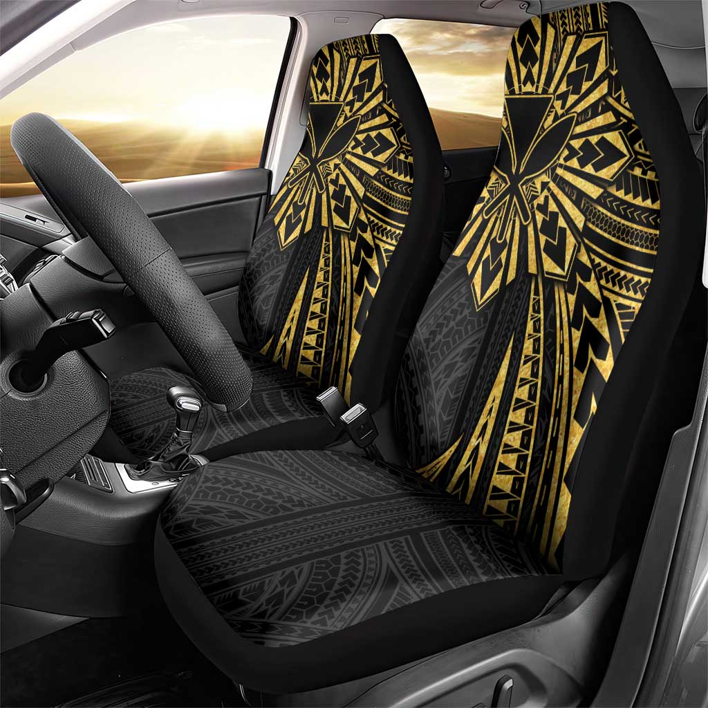 Hawaii And Philippines Car Seat Cover Kanaka Maoli With Tribal Sun Together Gold LT05 - Polynesian Pride