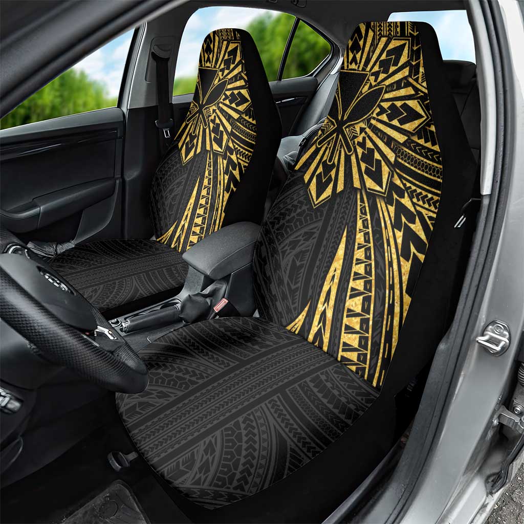 Hawaii And Philippines Car Seat Cover Kanaka Maoli With Tribal Sun Together Gold LT05 - Polynesian Pride