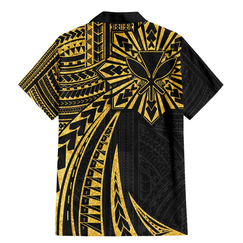 Hawaii And Philippines Family Matching Mermaid Dress and Hawaiian Shirt Kanaka Maoli With Tribal Sun Together Gold LT05 - Polynesian Pride