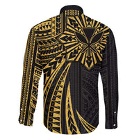 Hawaii And Philippines Family Matching Mermaid Dress and Hawaiian Shirt Kanaka Maoli With Tribal Sun Together Gold LT05 - Polynesian Pride