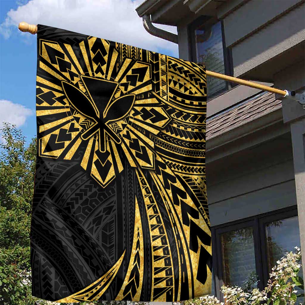 Hawaii And Philippines Garden Flag Kanaka Maoli With Tribal Sun Together Gold LT05 - Polynesian Pride