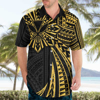 Hawaii And Philippines Hawaiian Shirt Kanaka Maoli With Tribal Sun Together Gold LT05 - Polynesian Pride