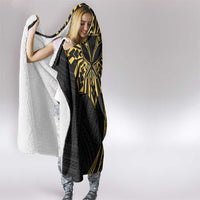 Hawaii And Philippines Hooded Blanket Kanaka Maoli With Tribal Sun Together Gold LT05 - Polynesian Pride