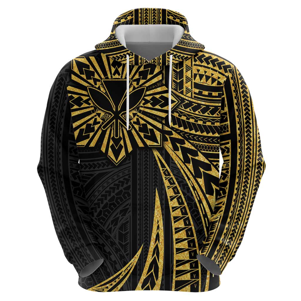 Hawaii And Philippines Hoodie Kanaka Maoli With Tribal Sun Together Gold LT05 - Polynesian Pride