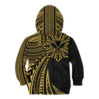 Hawaii And Philippines Kid Hoodie Kanaka Maoli With Tribal Sun Together Gold LT05 - Polynesian Pride