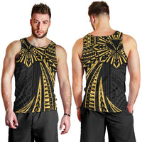 Hawaii And Philippines Men Tank Top Kanaka Maoli With Tribal Sun Together Gold LT05 - Polynesian Pride