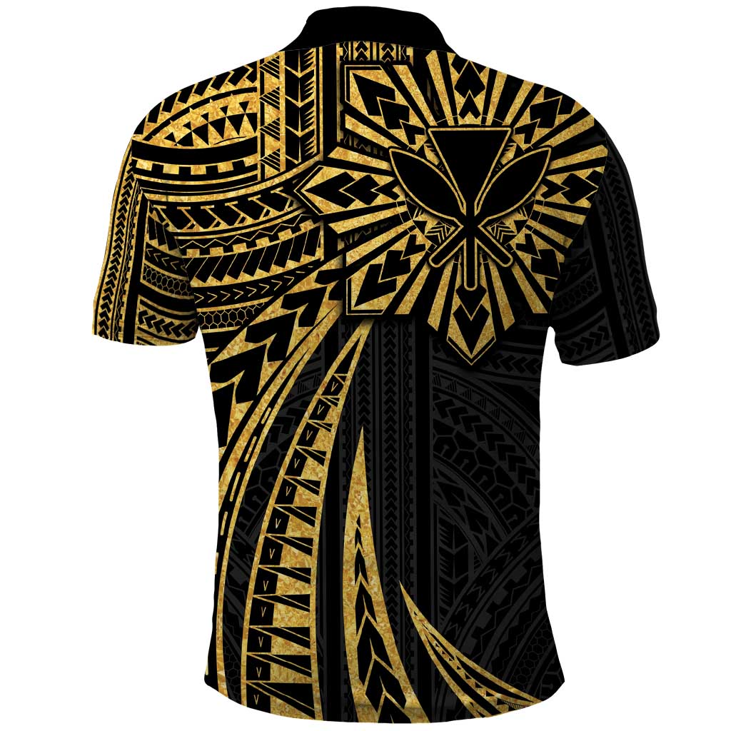 Hawaii And Philippines Polo Shirt Kanaka Maoli With Tribal Sun Together Gold LT05 - Polynesian Pride