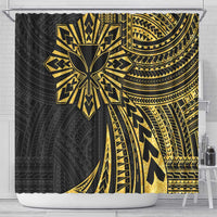Hawaii And Philippines Shower Curtain Kanaka Maoli With Tribal Sun Together Gold LT05 - Polynesian Pride