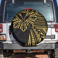 Hawaii And Philippines Spare Tire Cover Kanaka Maoli With Tribal Sun Together Gold LT05 Gold - Polynesian Pride