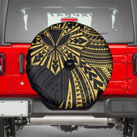 Hawaii And Philippines Spare Tire Cover Kanaka Maoli With Tribal Sun Together Gold LT05 - Polynesian Pride