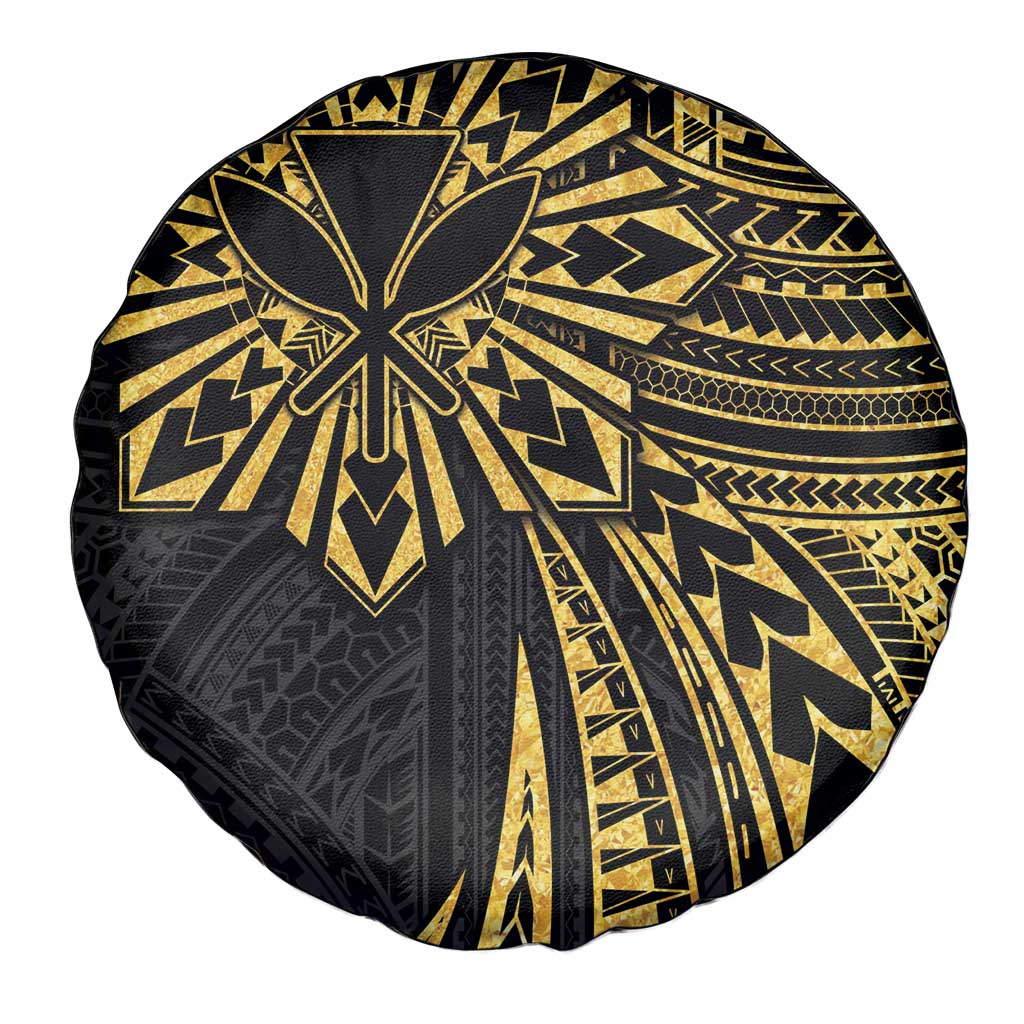 Hawaii And Philippines Spare Tire Cover Kanaka Maoli With Tribal Sun Together Gold LT05 - Polynesian Pride