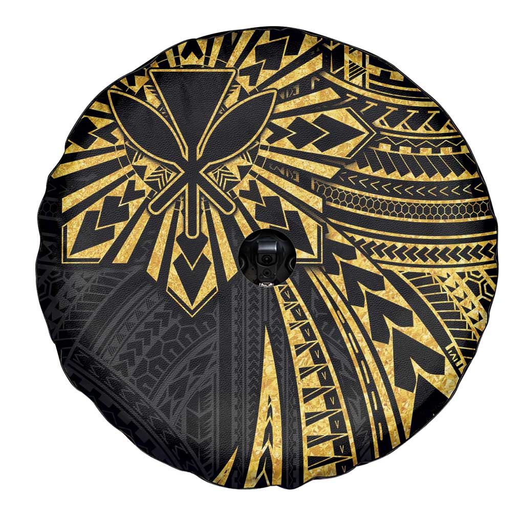 Hawaii And Philippines Spare Tire Cover Kanaka Maoli With Tribal Sun Together Gold LT05 - Polynesian Pride