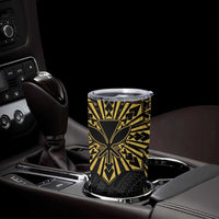 Hawaii And Philippines Tumbler Cup Kanaka Maoli With Tribal Sun Together Gold LT05 - Polynesian Pride