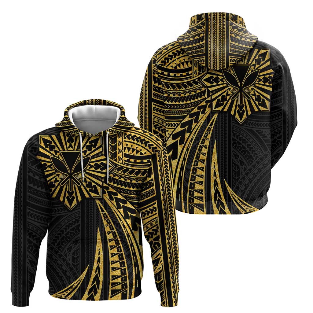 Hawaii And Philippines Zip Hoodie Kanaka Maoli With Tribal Sun Together Gold LT05 - Polynesian Pride