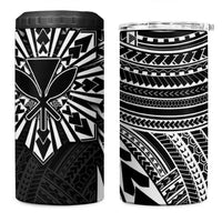 Hawaii And Philippines 4 in 1 Can Cooler Tumbler Kanaka Maoli With Tribal Sun Together Black LT05 One Size: 16 oz Black - Polynesian Pride