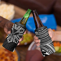 Hawaii And Philippines 4 in 1 Can Cooler Tumbler Kanaka Maoli With Tribal Sun Together Black LT05 - Polynesian Pride