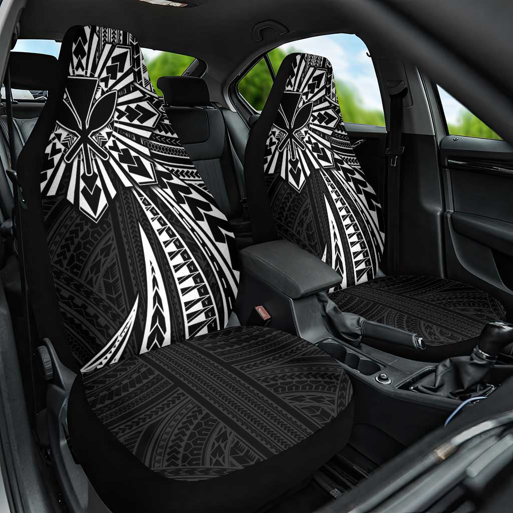 Hawaii And Philippines Car Seat Cover Kanaka Maoli With Tribal Sun Together Black LT05 One Size Black - Polynesian Pride