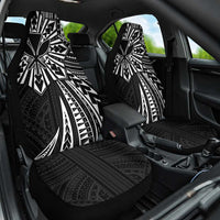 Hawaii And Philippines Car Seat Cover Kanaka Maoli With Tribal Sun Together Black LT05 One Size Black - Polynesian Pride