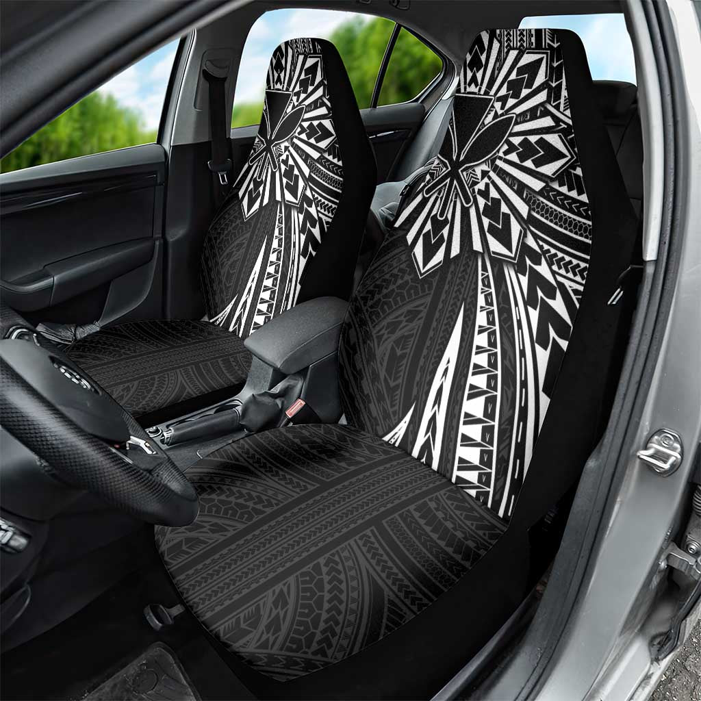 Hawaii And Philippines Car Seat Cover Kanaka Maoli With Tribal Sun Together Black LT05 - Polynesian Pride