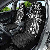 Hawaii And Philippines Car Seat Cover Kanaka Maoli With Tribal Sun Together Black LT05 - Polynesian Pride