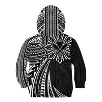 Hawaii And Philippines Kid Hoodie Kanaka Maoli With Tribal Sun Together Black LT05 - Polynesian Pride