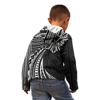 Hawaii And Philippines Kid Hoodie Kanaka Maoli With Tribal Sun Together Black LT05 - Polynesian Pride