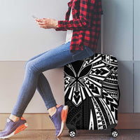 Hawaii And Philippines Luggage Cover Kanaka Maoli With Tribal Sun Together Black LT05 - Polynesian Pride
