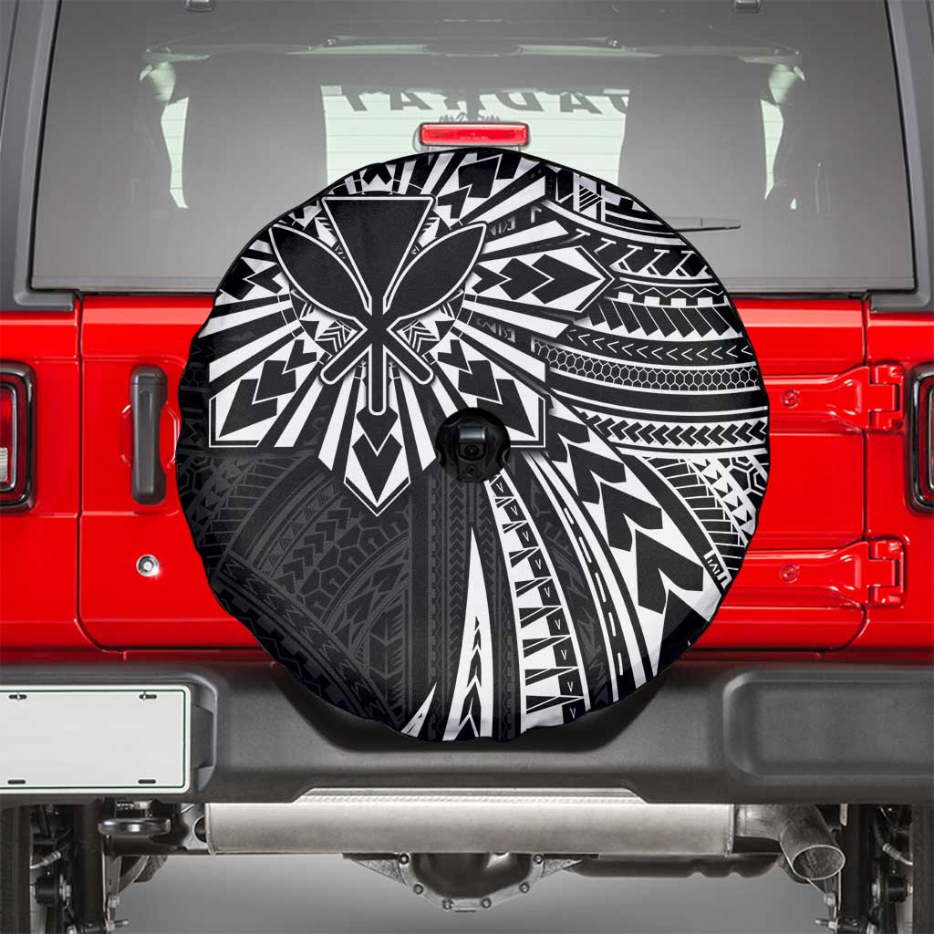 Hawaii And Philippines Spare Tire Cover Kanaka Maoli With Tribal Sun Together Black LT05 - Polynesian Pride