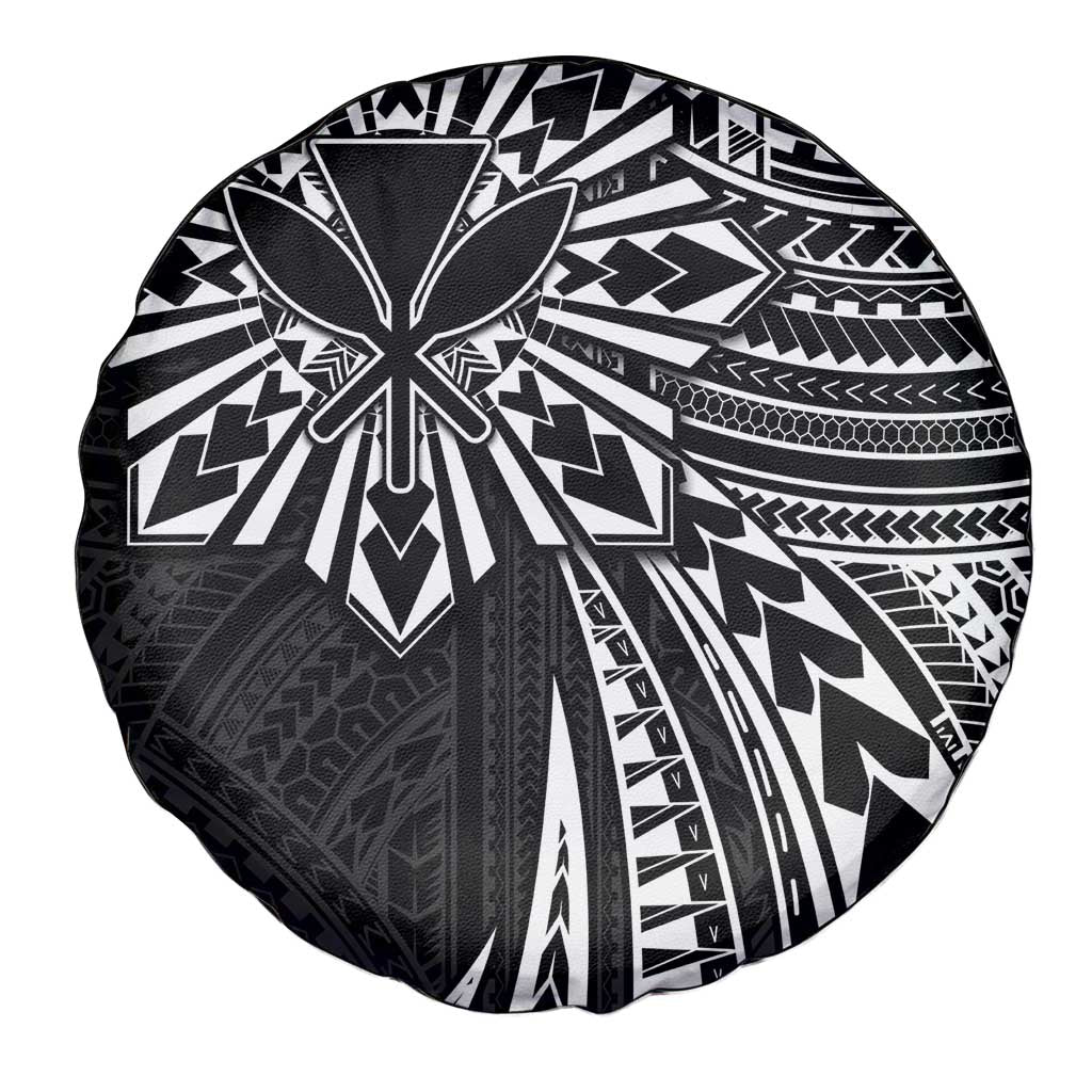 Hawaii And Philippines Spare Tire Cover Kanaka Maoli With Tribal Sun Together Black LT05 - Polynesian Pride