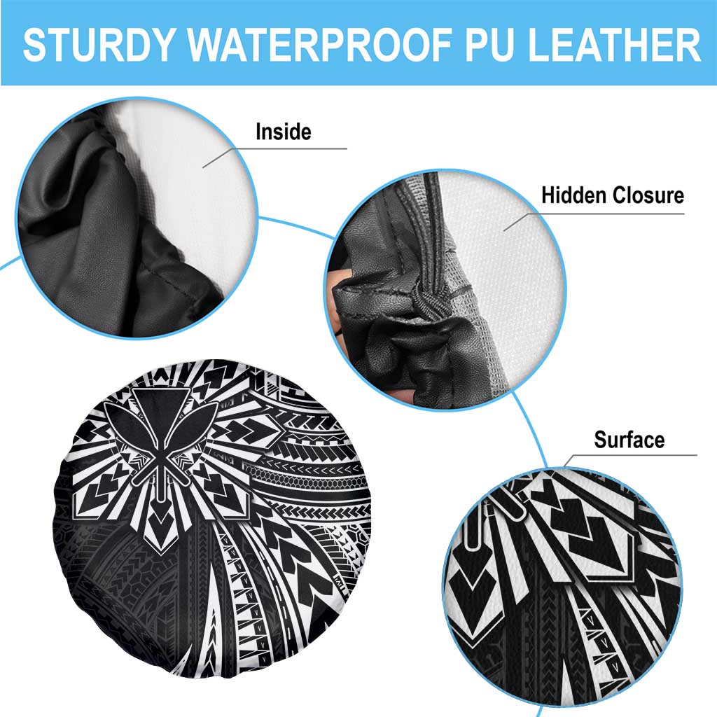 Hawaii And Philippines Spare Tire Cover Kanaka Maoli With Tribal Sun Together Black LT05 - Polynesian Pride