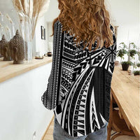 Hawaii And Philippines Women Casual Shirt Kanaka Maoli With Tribal Sun Together Black LT05 - Polynesian Pride