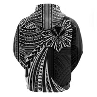 Hawaii And Philippines Zip Hoodie Kanaka Maoli With Tribal Sun Together Black LT05 - Polynesian Pride
