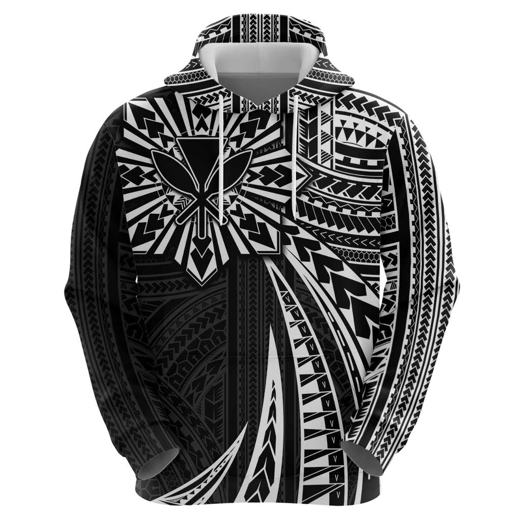 Hawaii And Philippines Zip Hoodie Kanaka Maoli With Tribal Sun Together Black LT05 - Polynesian Pride