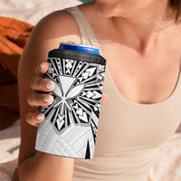 Hawaii And Philippines 4 in 1 Can Cooler Tumbler Kanaka Maoli With Tribal Sun Together White LT05 - Polynesian Pride