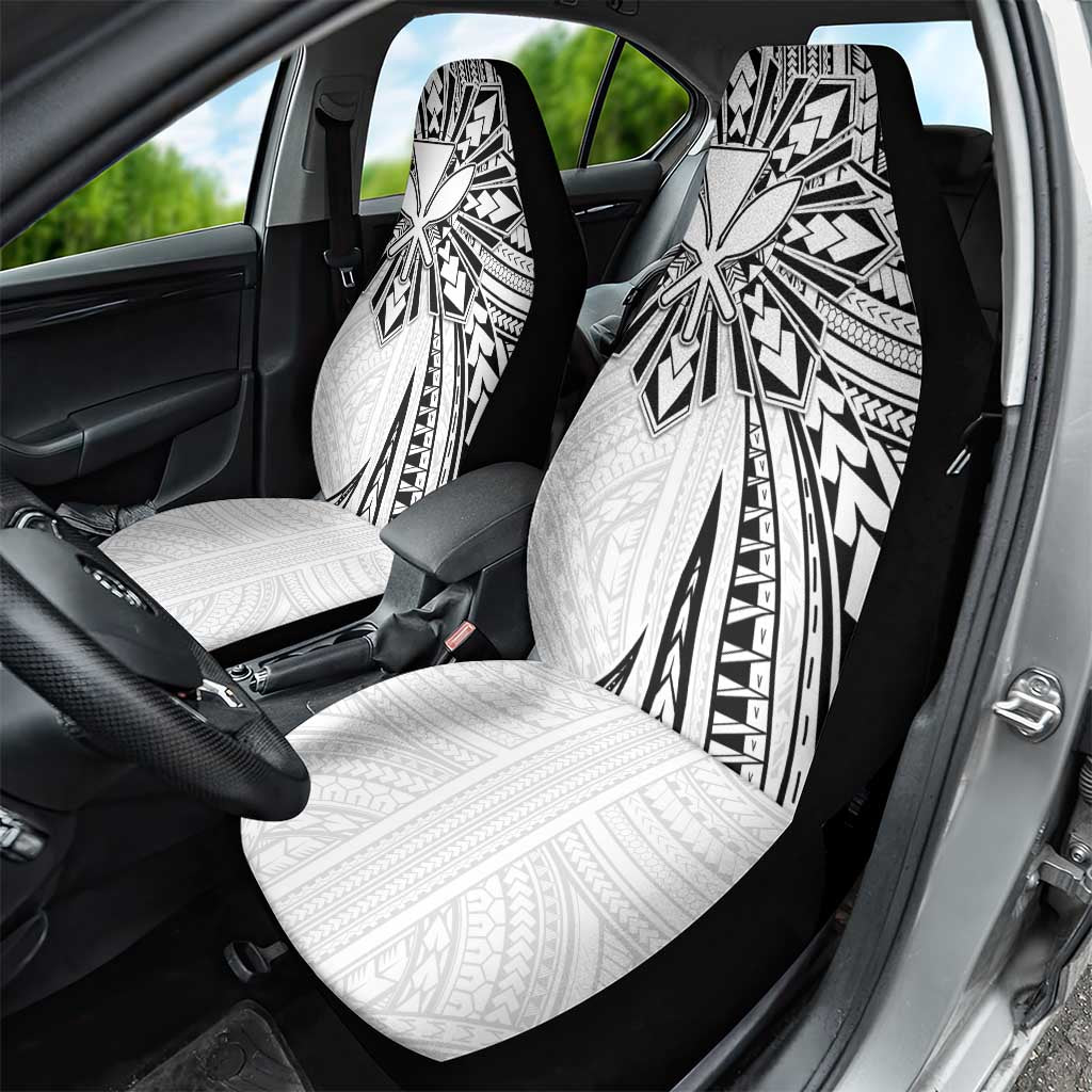 Hawaii And Philippines Car Seat Cover Kanaka Maoli With Tribal Sun Together White LT05 - Polynesian Pride