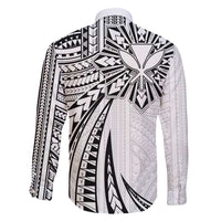Hawaii And Philippines Family Matching Mermaid Dress and Hawaiian Shirt Kanaka Maoli With Tribal Sun Together White LT05 - Polynesian Pride
