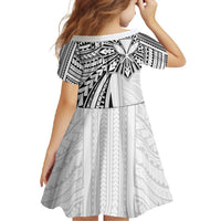 Hawaii And Philippines Family Matching Off Shoulder Maxi Dress and Hawaiian Shirt Kanaka Maoli With Tribal Sun Together White LT05 - Polynesian Pride