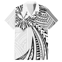 Hawaii And Philippines Family Matching Off Shoulder Short Dress and Hawaiian Shirt Kanaka Maoli With Tribal Sun Together White LT05 Dad's Shirt - Short Sleeve White - Polynesian Pride