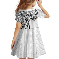 Hawaii And Philippines Family Matching Puletasi and Hawaiian Shirt Kanaka Maoli With Tribal Sun Together White LT05 - Polynesian Pride