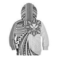 Hawaii And Philippines Kid Hoodie Kanaka Maoli With Tribal Sun Together White LT05 - Polynesian Pride