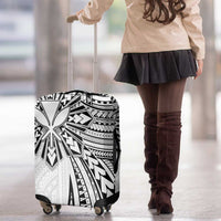 Hawaii And Philippines Luggage Cover Kanaka Maoli With Tribal Sun Together White LT05 - Polynesian Pride