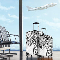 Hawaii And Philippines Luggage Cover Kanaka Maoli With Tribal Sun Together White LT05 - Polynesian Pride