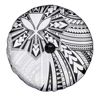 Hawaii And Philippines Spare Tire Cover Kanaka Maoli With Tribal Sun Together White LT05 - Polynesian Pride