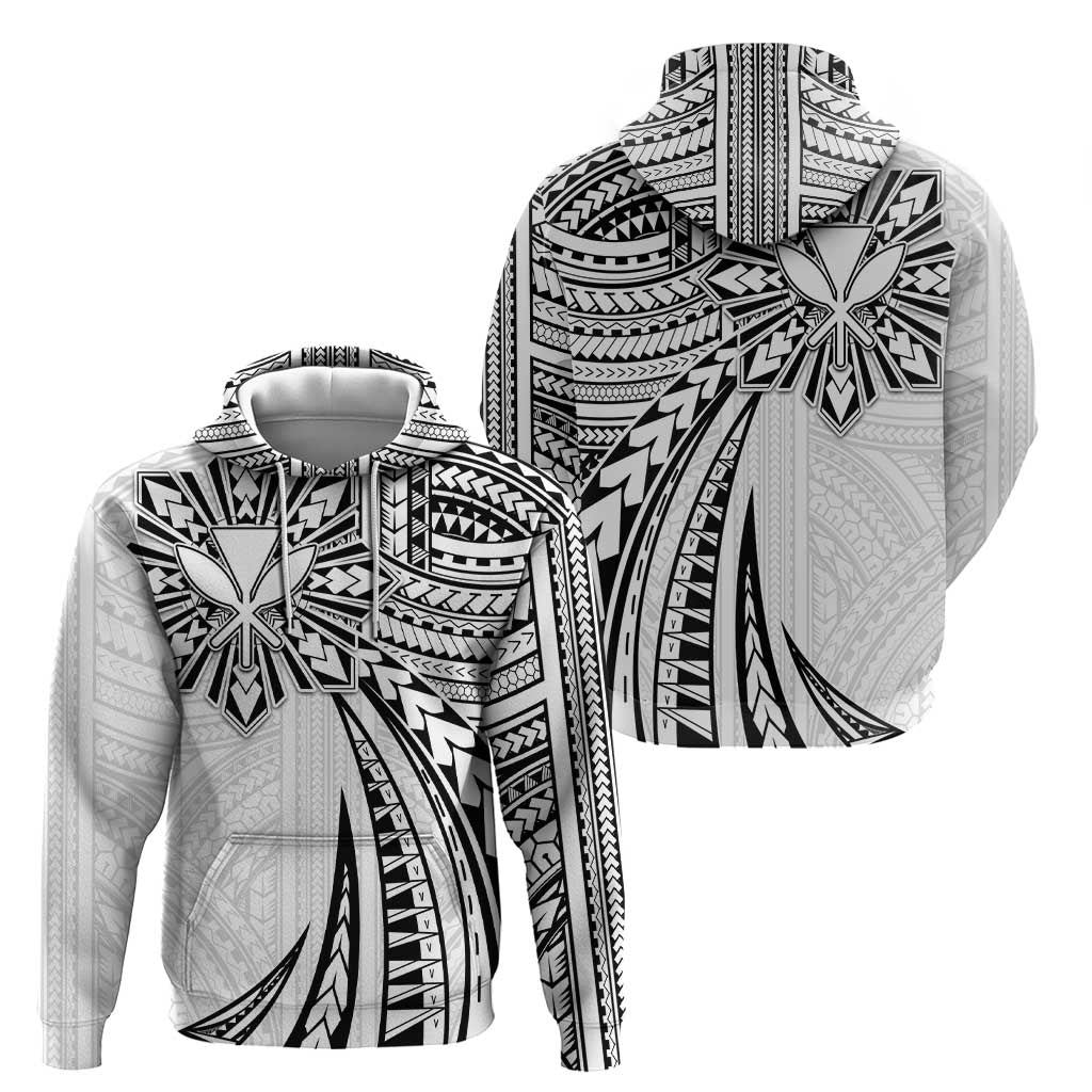 Hawaii And Philippines Zip Hoodie Kanaka Maoli With Tribal Sun Together White LT05 - Polynesian Pride