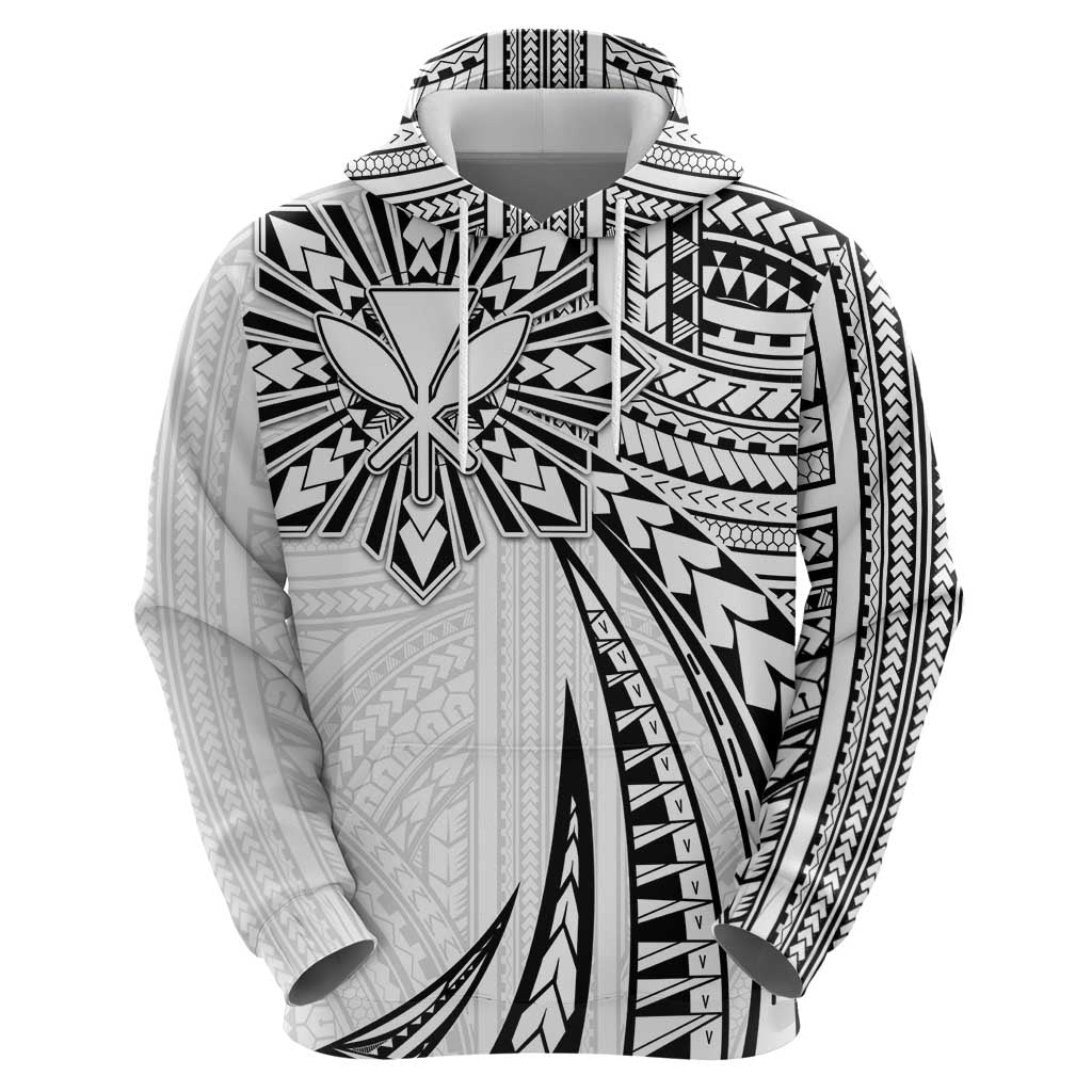 Hawaii And Philippines Zip Hoodie Kanaka Maoli With Tribal Sun Together White LT05 - Polynesian Pride