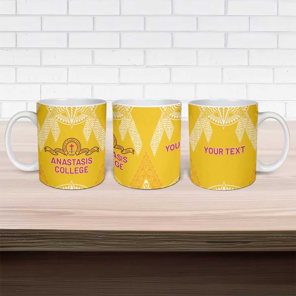 Personalised Anastasis College Ceramic Mug Tonga Ngatu Pattern - Polynesian Pride