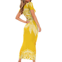 Personalised Anastasis College Family Matching Short Sleeve Bodycon Dress and Hawaiian Shirt Tonga Ngatu Pattern LT05 - Polynesian Pride