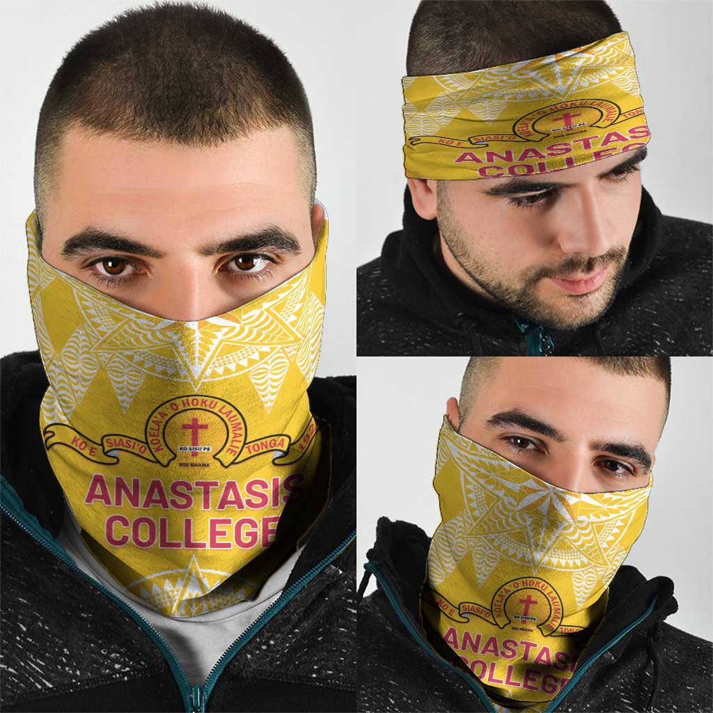 Anastasis College Neck Gaiter Tonga Ngatu Pattern - Polynesian Pride